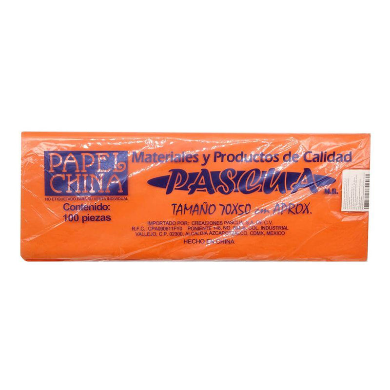 PAPEL CHINA C/100PZ PASCUA COLOR A ELEGIR
