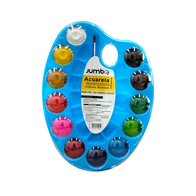 ACUARELA JUMBO C/12PZ
