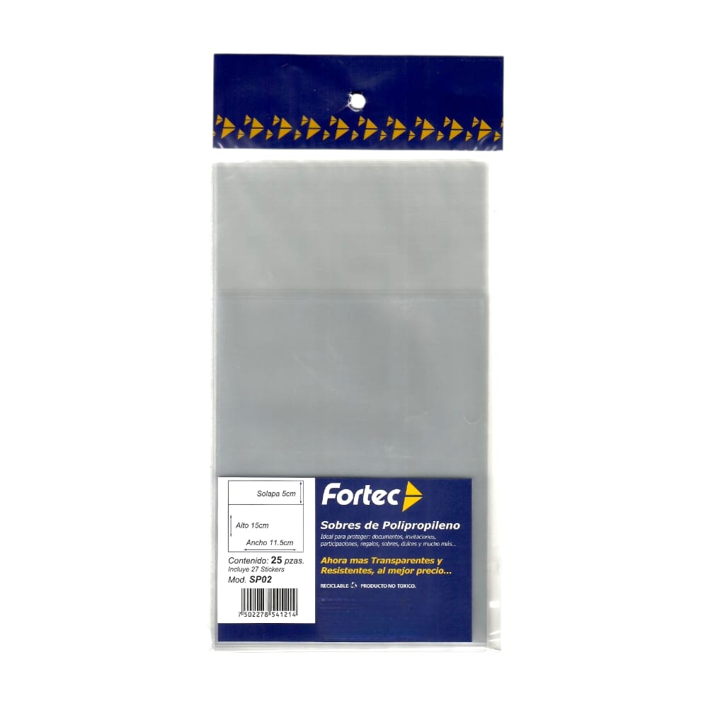 BOLSA C/25PZ SOBRE CELOFAN 11.5X15+5