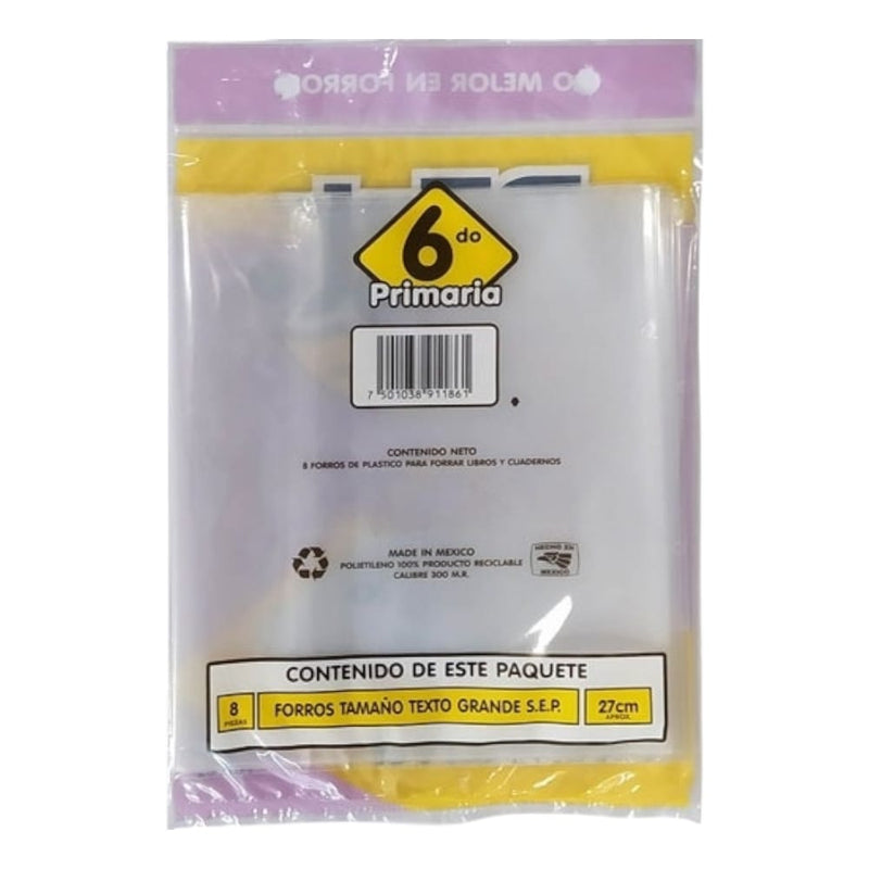 FORRO PARA LIBROS DE TEXTO BEST 6TO GRADO