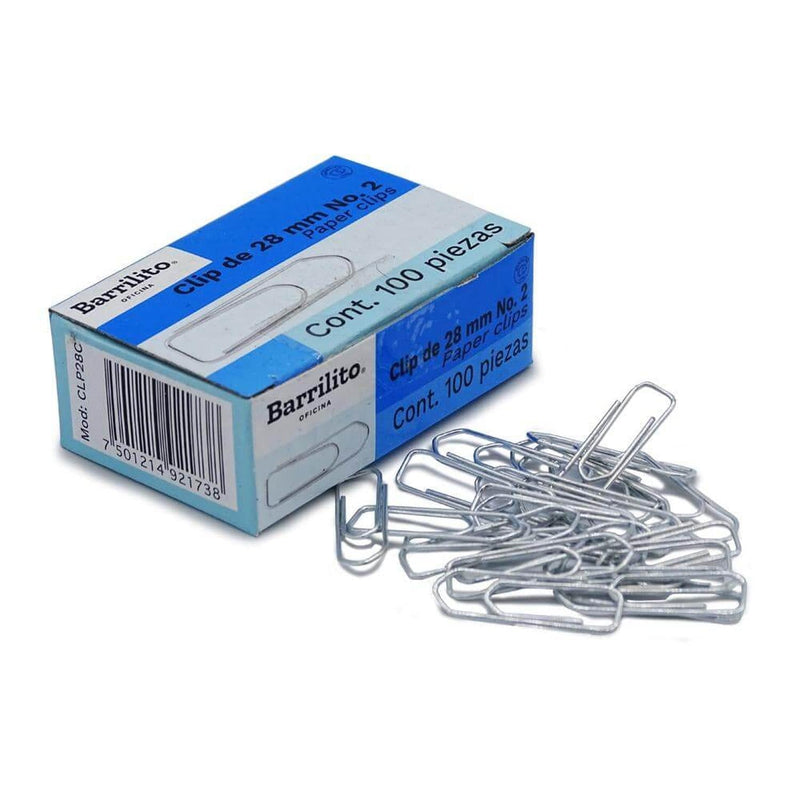 Barrilito GOBA INTERNACIONAL, S.A. DE C.V. CLIP PARA PAPEL CUADRADITO DE 28MM #2 BARRILITO