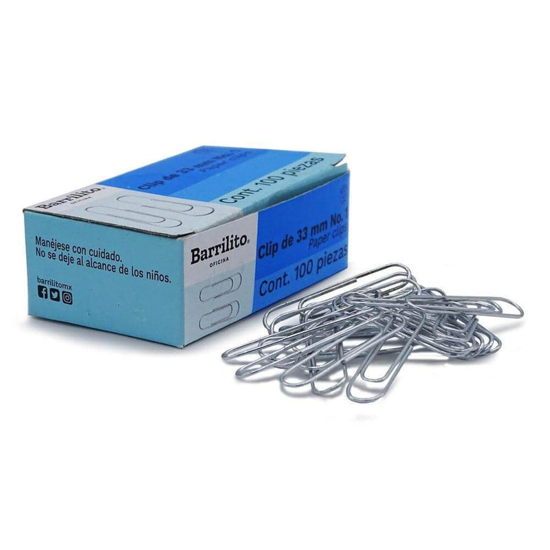 Barrilito GOBA INTERNACIONAL, S.A. DE C.V. CLIP PARA PAPEL DE 33MM #1 BARRILITO