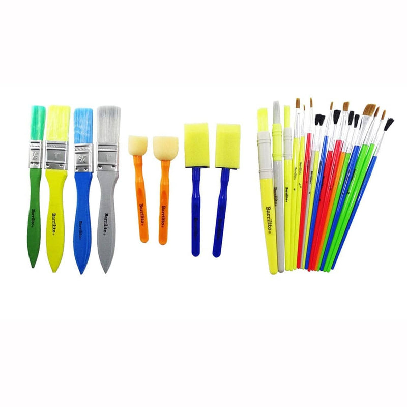 Barrilito GOBA INTERNACIONAL, S.A. DE C.V. KIT DE PINCELES MIX CON 25PZ BARRILITO