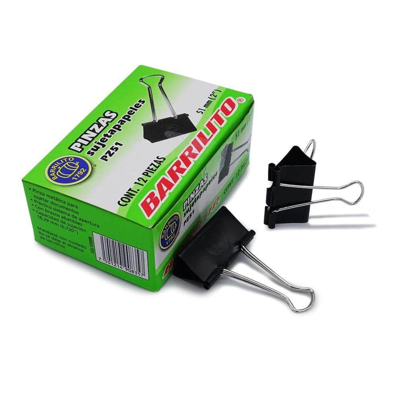Barrilito GOBA INTERNACIONAL, S.A. DE C.V. PINZA SUJETA PAPELES 51MM (2") C/12PZ ACME