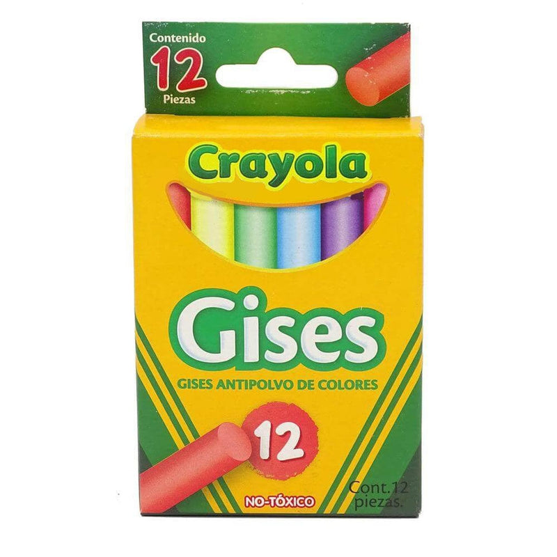 Crayola BINNEY & SMITH MEXICO, S.A. DE C.V. GISES DE COLOR ANTIPOLVO CRAYOLA C/12PZ