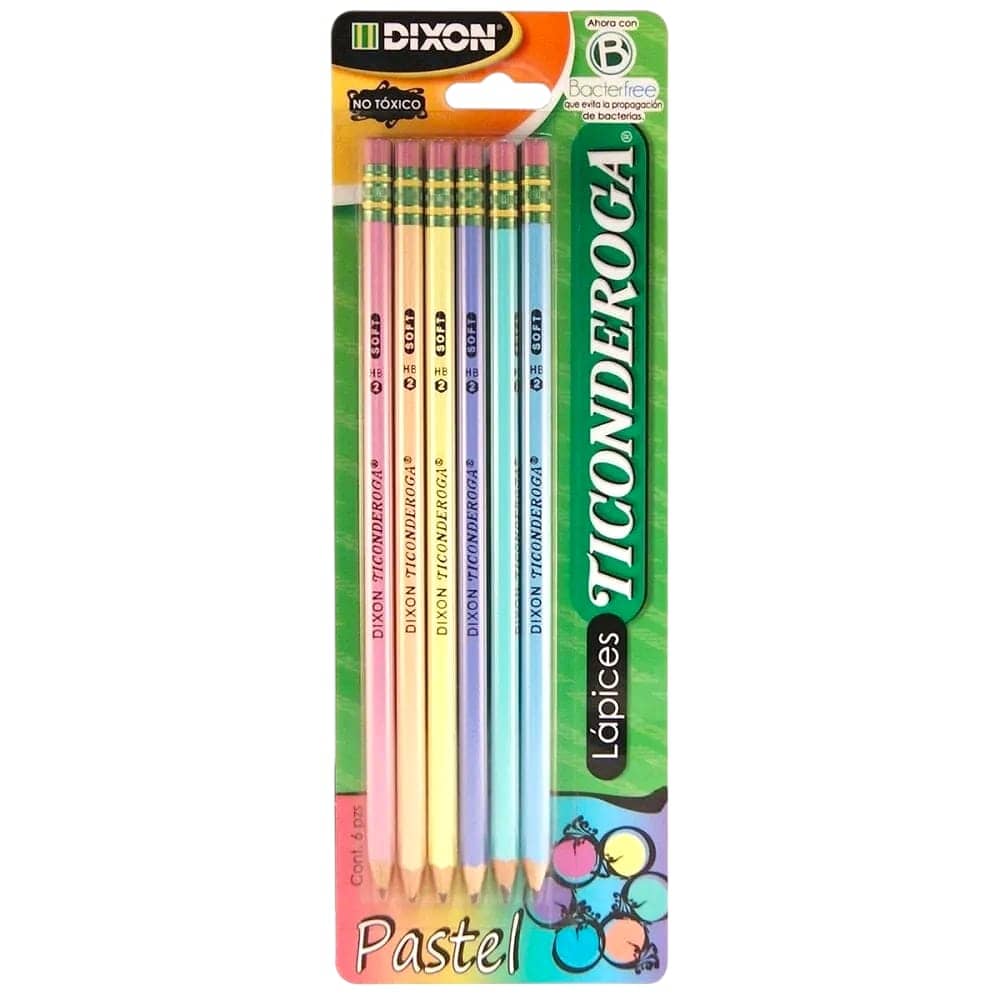 Dixon DIXON COMERCIALIZADORA, S.A. DE C.V. LAPIZ TICONDEROGA 2HB C/6PZ PASTEL