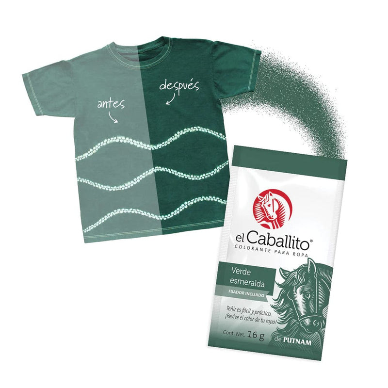 El Caballito MONROE CHEMICAL COMPANY DE MEXICO, S.A. DE C.V. EL CABALLITO C/FIJADOR 16GR VERDE ESMERALDA