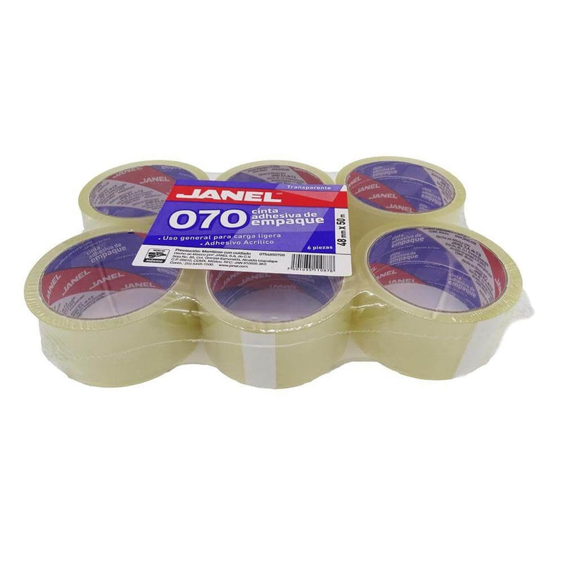 Janel JANEL, S.A. DE C.V. CINTA EMPAQUE JANEL 48X50 C/6PZ TRANSPARENTE
