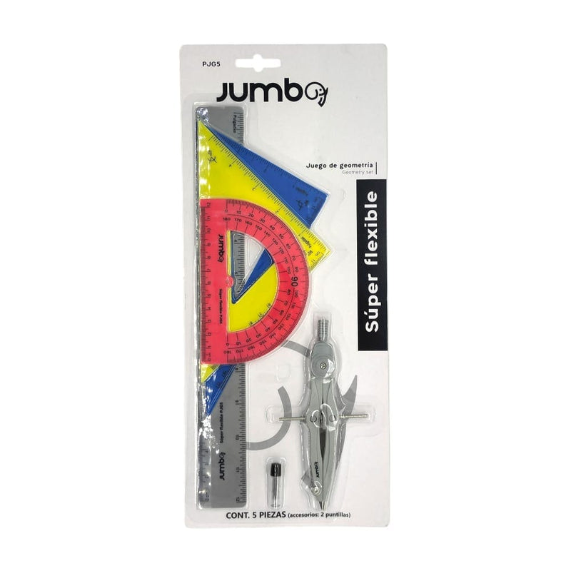 Jumbo JUMBO ESCOLAR, SA DE CV JUEGO GEOMETRIA JUMBO SUPER FLEXIBLE