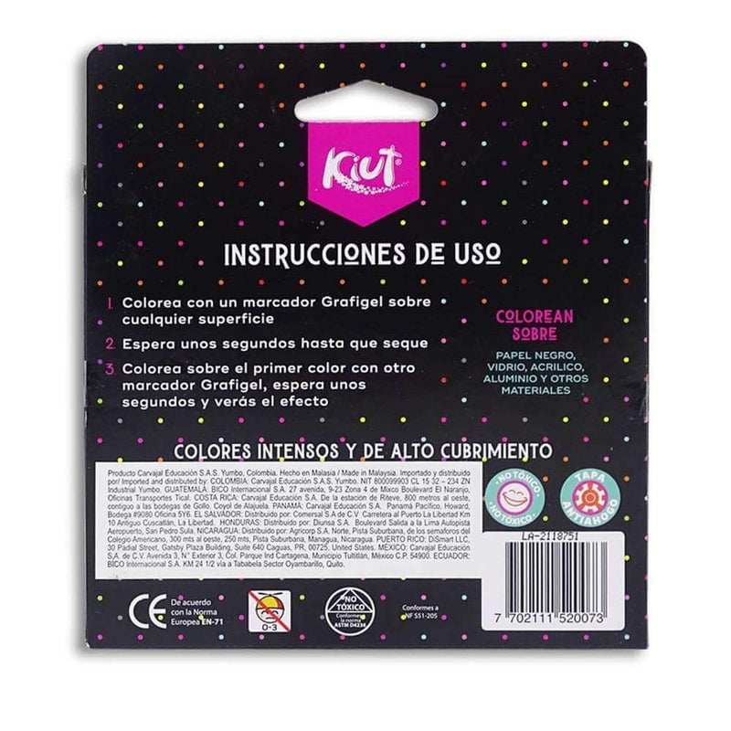 Kiut CARVAJAL EDUCACION, S.A. DE C.V. MARCADORES GRAFIGEL KIUT C/8PZ