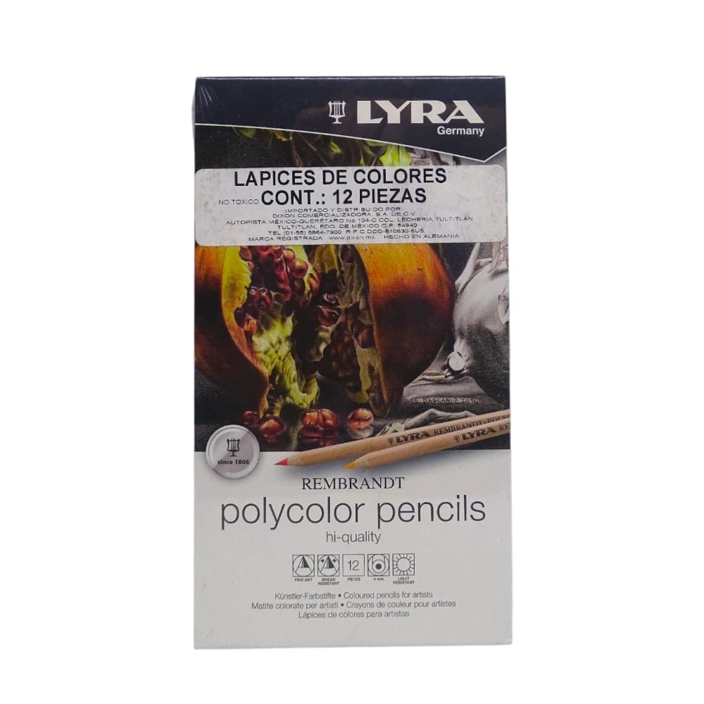 LYRA ARTE, DIXON COMERCIALIZADORA, SA DE CV LAPICES POLYCOLOR REMBRANDT C/12PZ LYRA