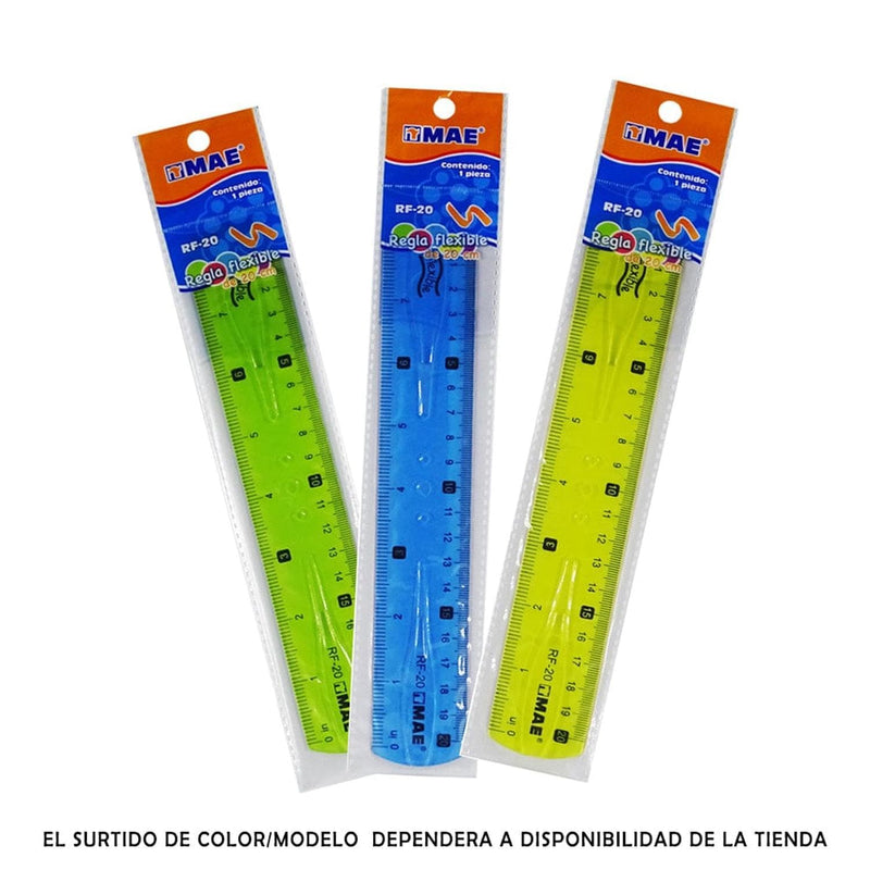 MAE SOLUCIONES DE DISTRIBUCION INTEGRAL, S.A. DE C.V. REGLA FLEXIBLE DE 20CM MAE