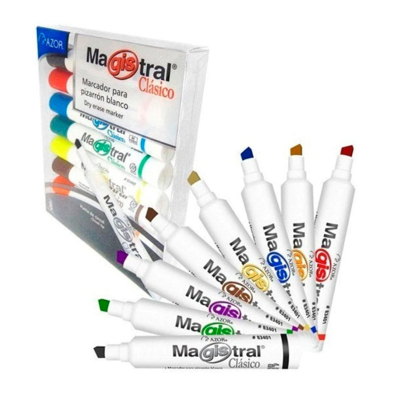 Magistral GRUPO AZOR MEXICO, S.A. DE C.V. MARCADOR MAGISTRAL CLASICO C/8PZ SURTIDO