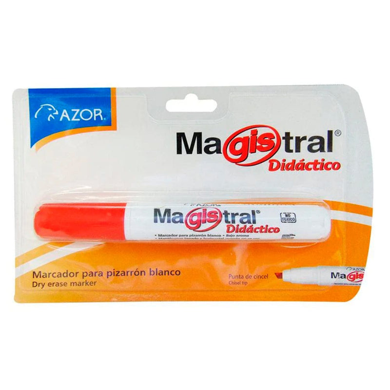 Magistral GRUPO AZOR MEXICO, S.A. DE C.V. MARCADOR MAGISTRAL DIDACTICO C/1PZ ROJO