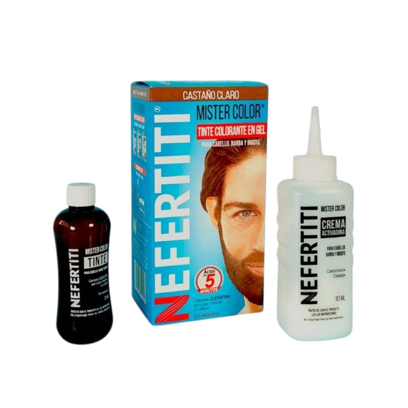 Nefertiti BEFIBA, S.A. DE C.V. KIT MISTER COLOR CASTAÑO CLARO 30ML