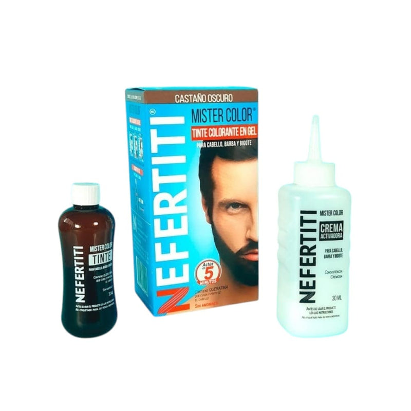 Nefertiti BEFIBA, S.A. DE C.V. KIT MISTER COLOR CASTAÑO OSCURO 30ML