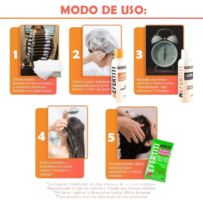 Nefertiti BEFIBA, S.A. DE C.V. KIT PARA ONDULADO RIZOFLEX 130ML