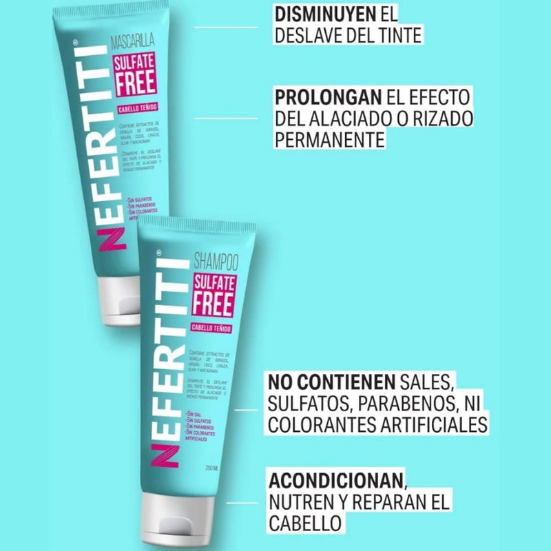 Nefertiti BEFIBA, S.A. DE C.V. MASCARILLA SULFATE FREE 250G CABELLO TEÑIDO