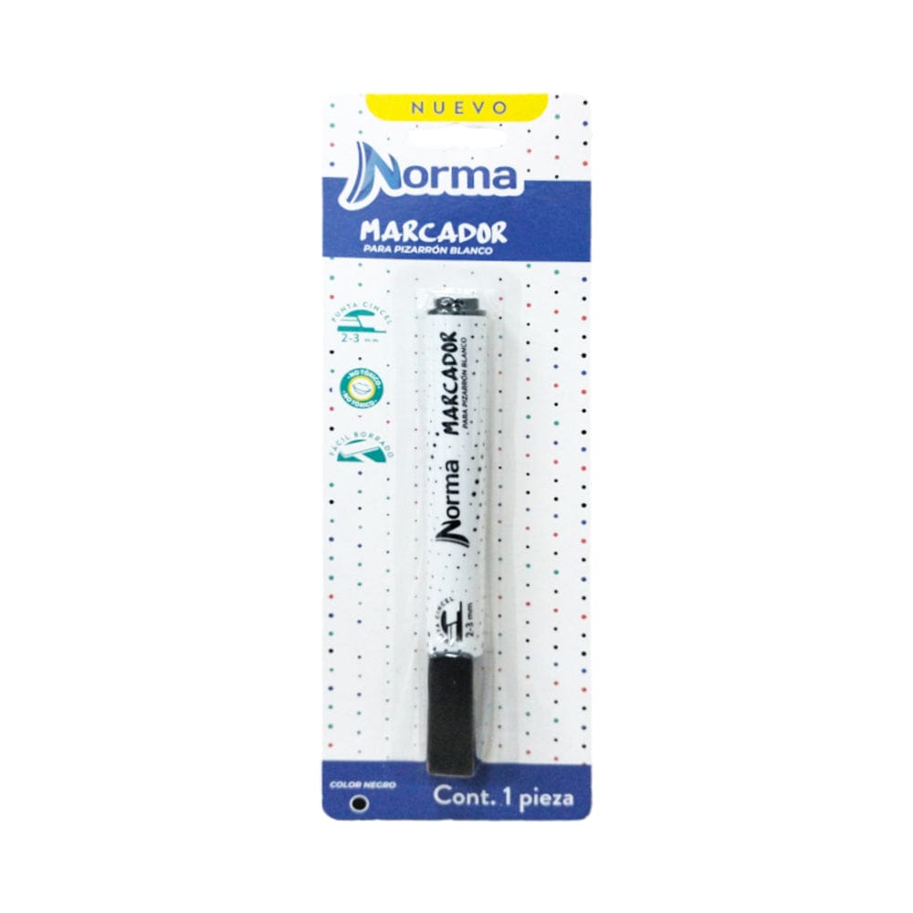 Norma CARVAJAL EDUCACION, S.A. DE C.V. MARCADOR PARA PIZARRON BLANCO NORMA C/1PZ NEGRO