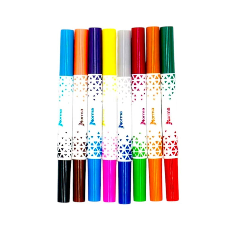 Norma CARVAJAL EDUCACION, S.A. DE C.V. PLUMONES NORMA GIGANTES DOBLE PUNTA X 8