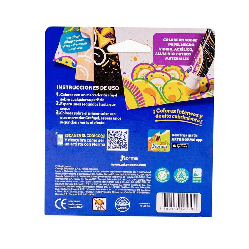 Norma CARVAJAL EDUCACION, S.A. DE C.V. PLUMONES NORMA GRAFICOS GEL X 8PZ