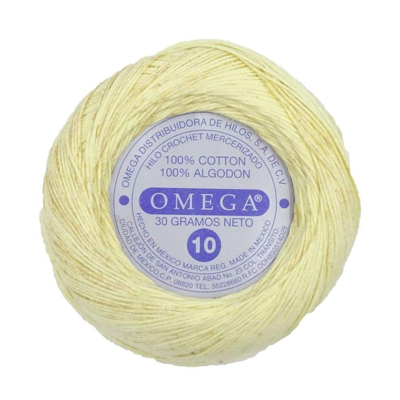 Omega OMEGA DISTRIBUIDORES DE HILO, S.A. DE C.V. HILO CROCHET OMEGA NO.10 AMARILLO BAJO #166 30G