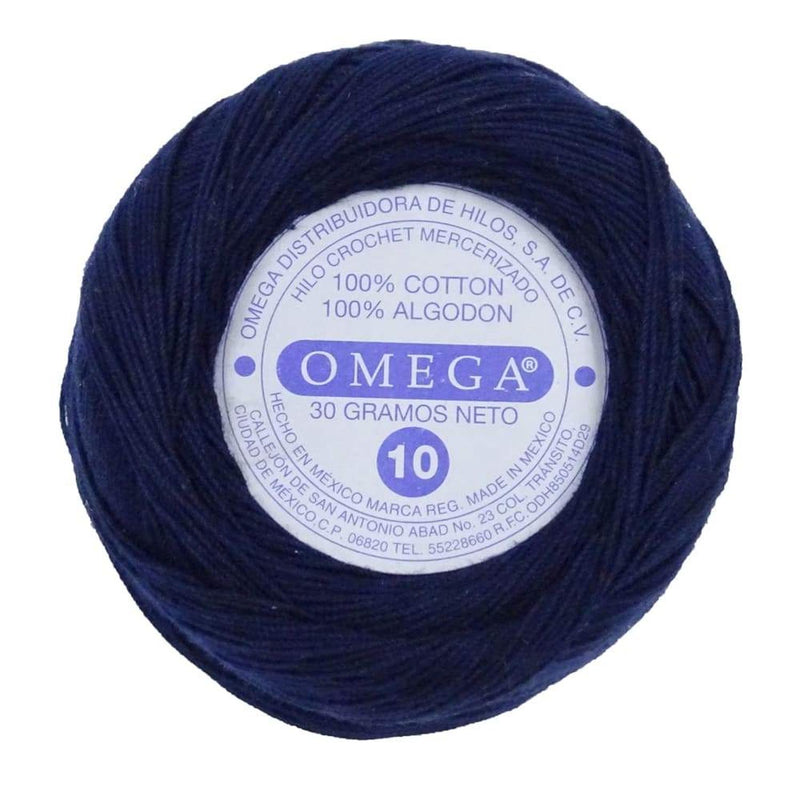 Omega OMEGA DISTRIBUIDORES DE HILO, S.A. DE C.V. HILO CROCHET OMEGA NO.10 AZUL MARINO #103 30G