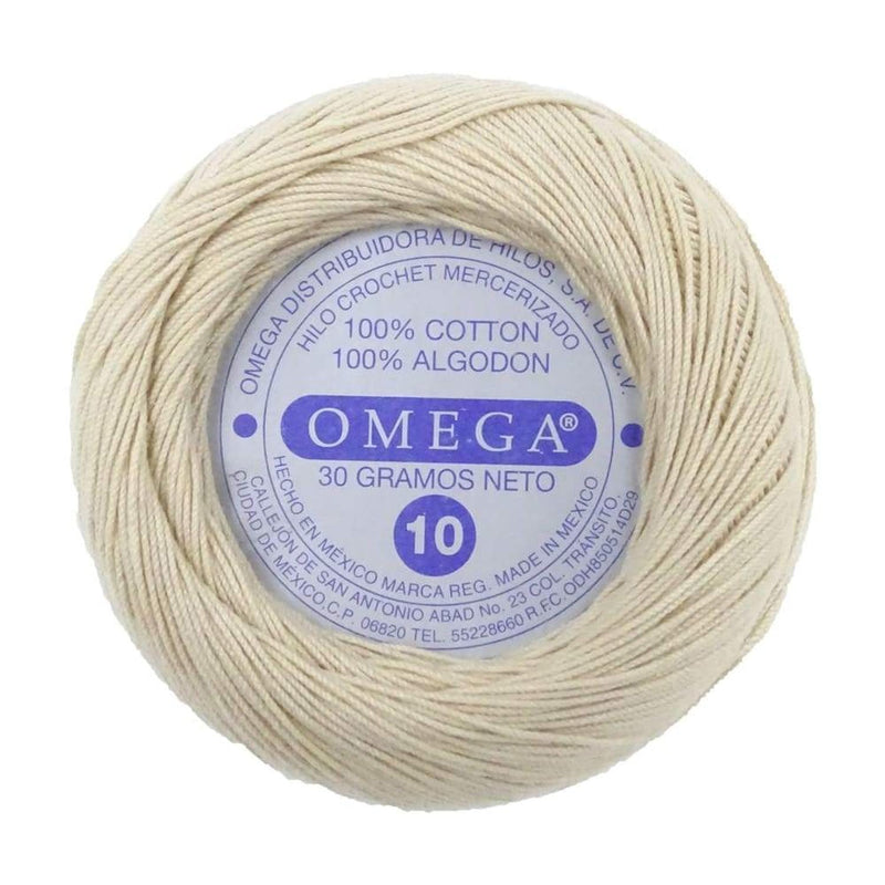 Omega OMEGA DISTRIBUIDORES DE HILO, S.A. DE C.V. HILO CROCHET OMEGA NO.10 BEIGE #111 30G