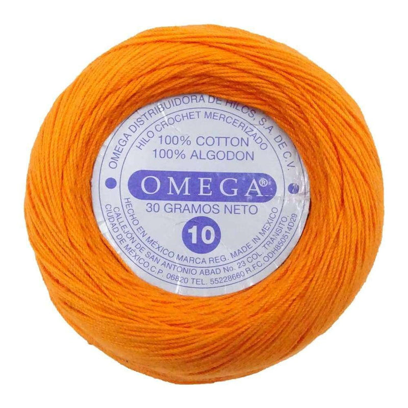 Omega OMEGA DISTRIBUIDORES DE HILO, S.A. DE C.V. HILO CROCHET OMEGA NO.10 NARANJA #150 30G