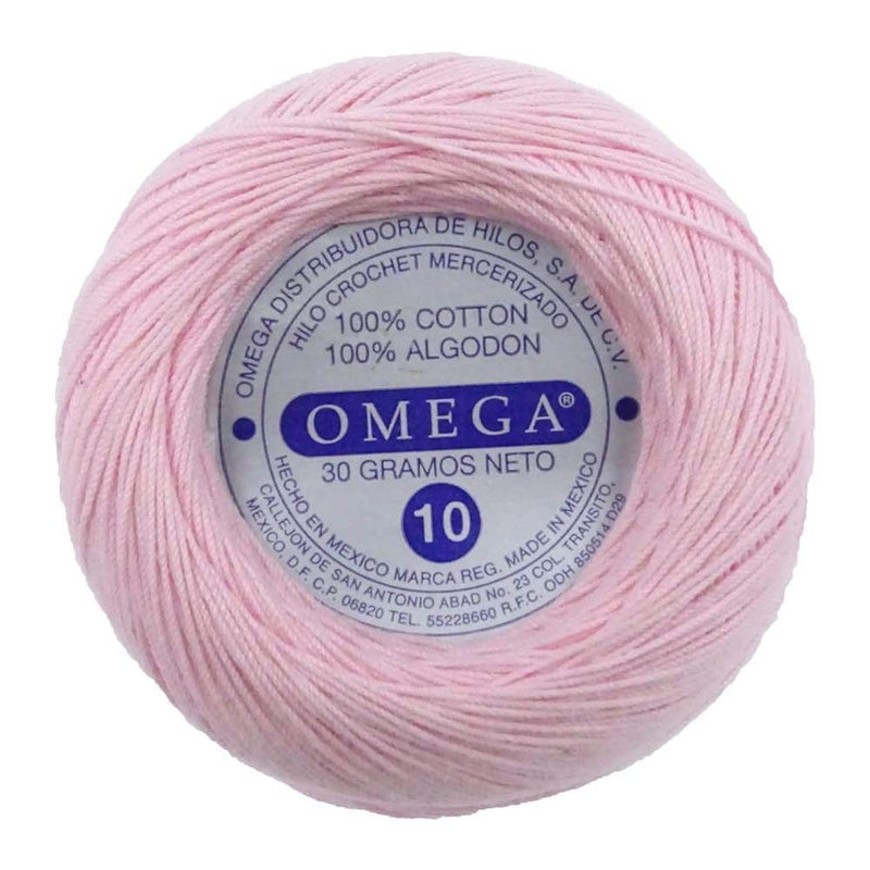 Omega OMEGA DISTRIBUIDORES DE HILO, S.A. DE C.V. HILO CROCHET OMEGA NO.10 ROSA BEBE #120 30G