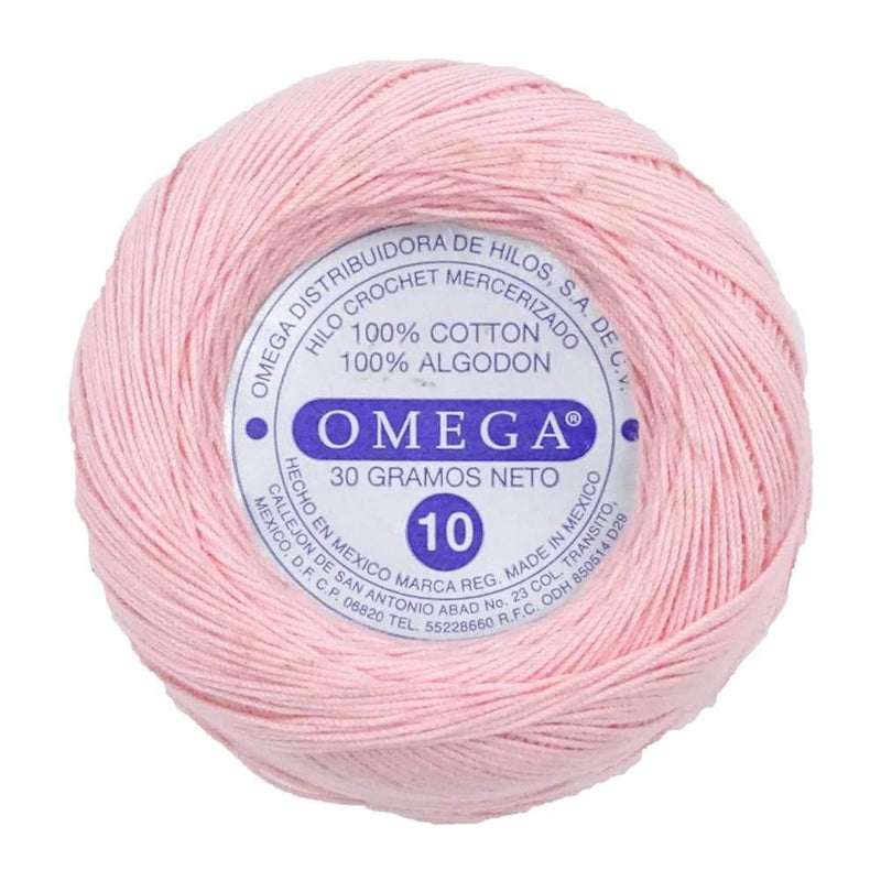 Omega OMEGA DISTRIBUIDORES DE HILO, S.A. DE C.V. HILO CROCHET OMEGA NO.10 ROSA PASTEL #117 30G