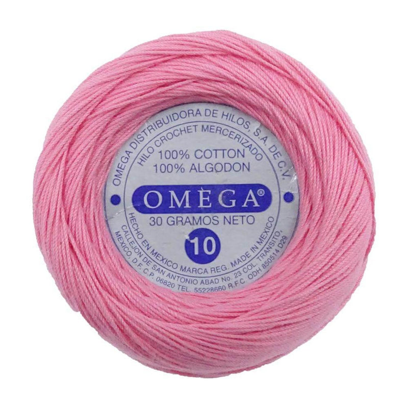 Omega OMEGA DISTRIBUIDORES DE HILO, S.A. DE C.V. HILO CROCHET OMEGA NO.10 ROSADO #107 30G