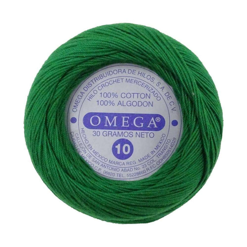 Omega OMEGA DISTRIBUIDORES DE HILO, S.A. DE C.V. HILO CROCHET OMEGA NO.10 VERDE BANDERA #168 30G