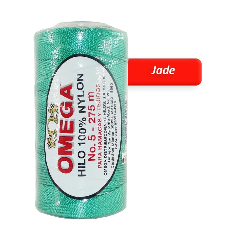 Omega OMEGA DISTRIBUIDORES DE HILO, S.A. DE C.V. HILO NYLON OMEGA NO.5 C/275M ART. 370 JADE #55*