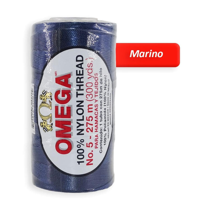 Omega OMEGA DISTRIBUIDORES DE HILO, S.A. DE C.V. HILO NYLON OMEGA NO.5 C/275M ART. 370 MARINO #21*
