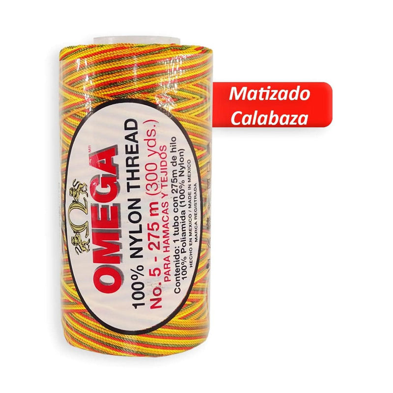 Omega OMEGA DISTRIBUIDORES DE HILO, S.A. DE C.V. HILO NYLON OMEGA NO.5 C/275M ART. 370 MATIZADO CALABAZA #74*