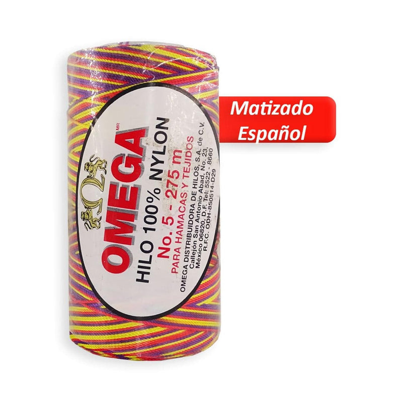 Omega OMEGA DISTRIBUIDORES DE HILO, S.A. DE C.V. HILO NYLON OMEGA NO.5 C/275M ART. 370 MATIZADO ESPAÑOL #75*