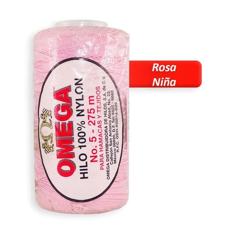 Omega OMEGA DISTRIBUIDORES DE HILO, S.A. DE C.V. HILO NYLON OMEGA NO.5 C/275M ART. 370 ROSA NIÑA #11*