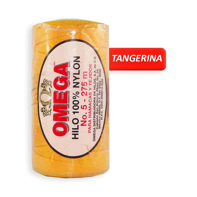 Omega OMEGA DISTRIBUIDORES DE HILO, S.A. DE C.V. HILO NYLON OMEGA NO.5 C/275M ART. 370 TANGERINA #45*