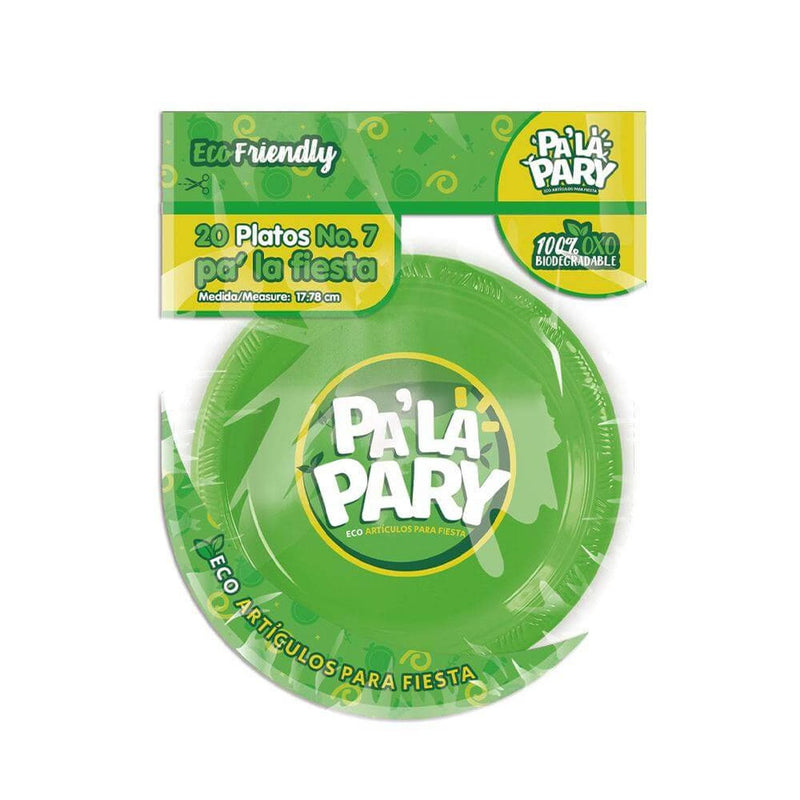 Pa´La Pary FABRICAS SELECTAS DEL CENTRO, S.A. DE C.V. PLATO PLASTICO PALA PARY #7 VERDE KIWI