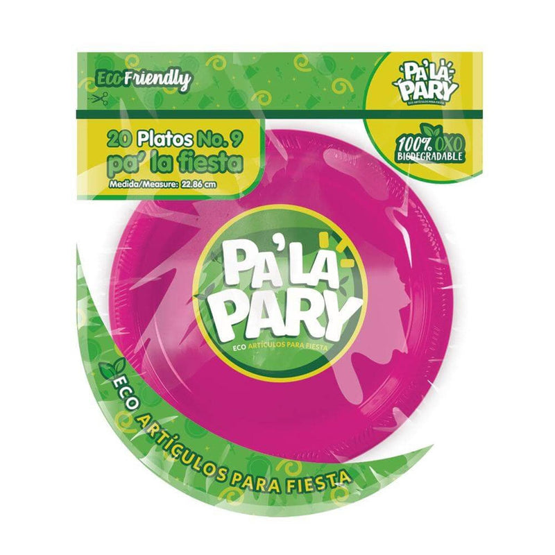 Pa´La Pary FABRICAS SELECTAS DEL CENTRO, S.A. DE C.V. PLATO PLASTICO PALA PARY #9 MAGENTA