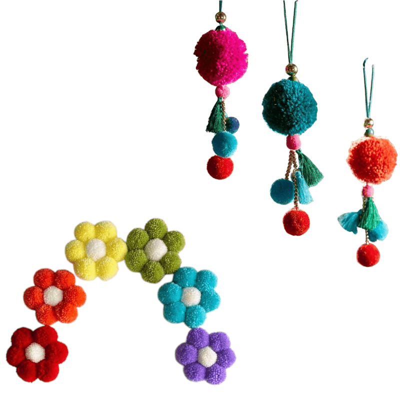 Pascua MEGAFUMI, S.A. DE C.V. BOLSA POMPONES ARCOIRIS COLORES PASTEL