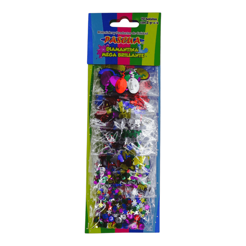 Pascua MEGAFUMI, S.A. DE C.V. DIAMANTINA PASCUA C/10 SOBRE DE 2G CONFETI DIAM. FIESTA