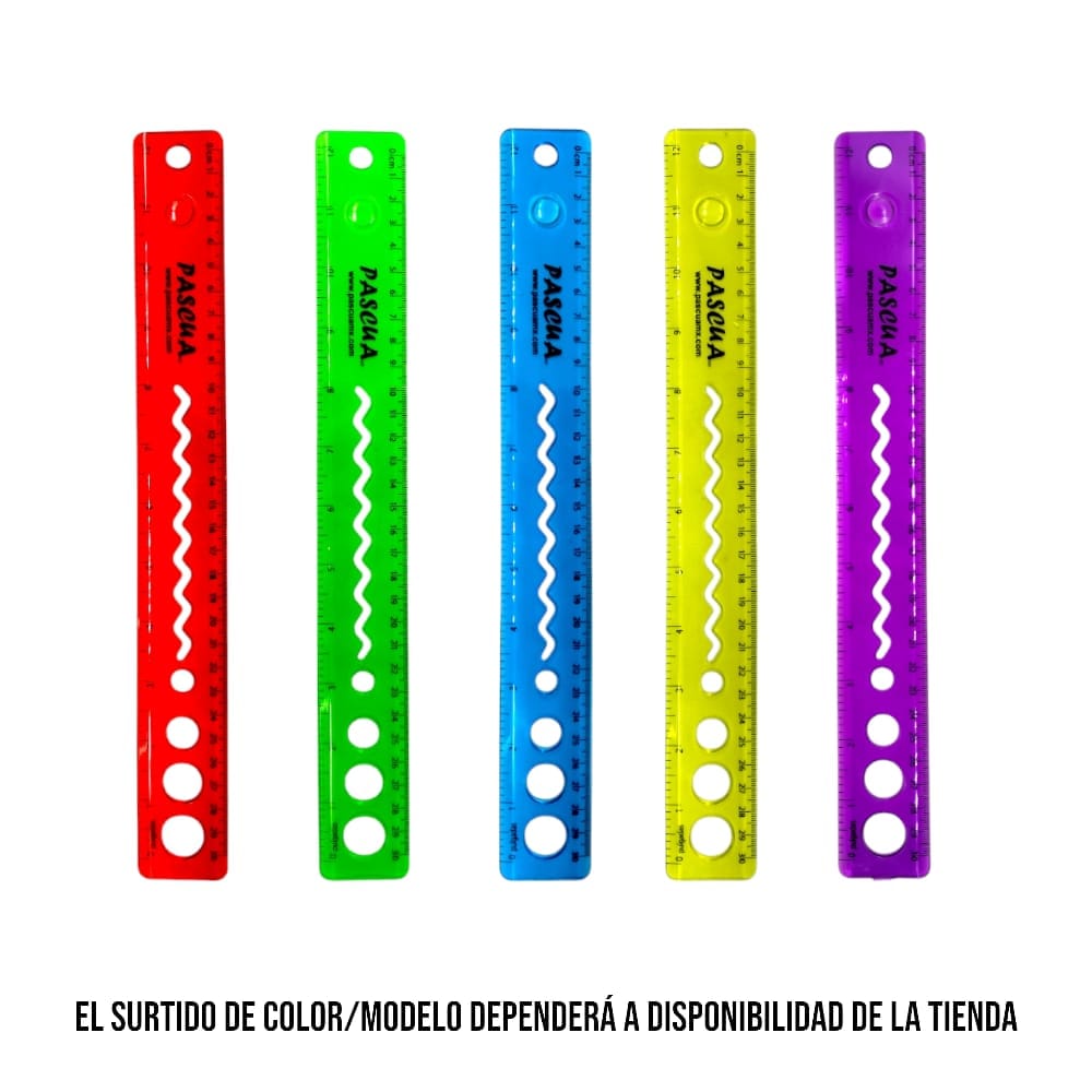 Pascua MEGAFUMI, S.A. DE C.V. REGLA PASCUA SUPER FLEXIBLE 30CM CON LUPA Y ESTENCIL