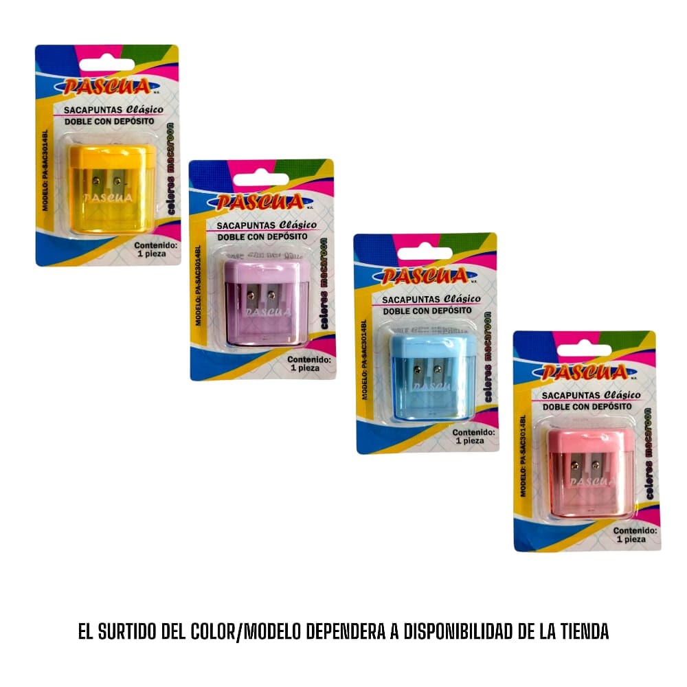 Pascua MEGAFUMI, S.A. DE C.V. SACAPUNTAS PASCUA DOBLE C/DEPOSITO CLASICO