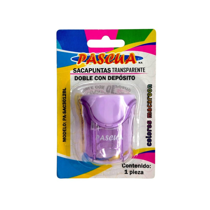 Pascua MEGAFUMI, S.A. DE C.V. SACAPUNTAS PASCUA DOBLE C/DEPOSITO TRANSPARENTE