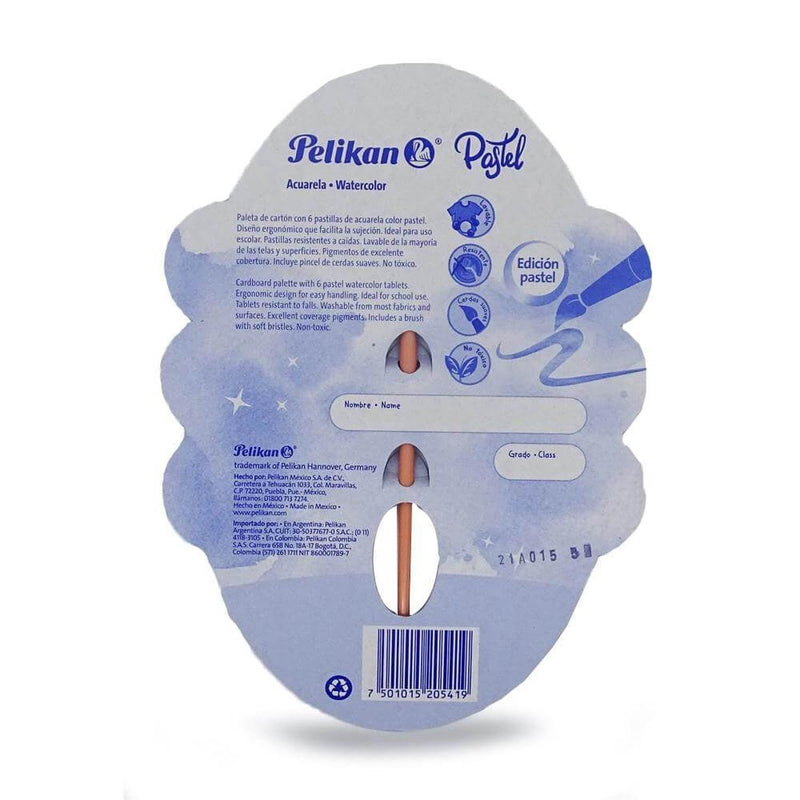 Pelikan PELIKAN MEXICO, S.A. DE C.V. ACUARELA INFANTIL PELIKAN C/6PZ PASTEL