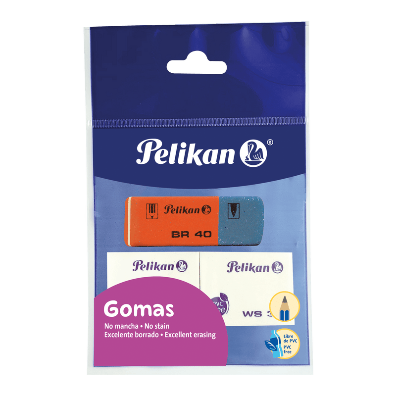 Pelikan PELIKAN MEXICO, S.A. DE C.V. BOLSA 3 GOMAS (2 WS30 + 1 BR40) PELIKAN