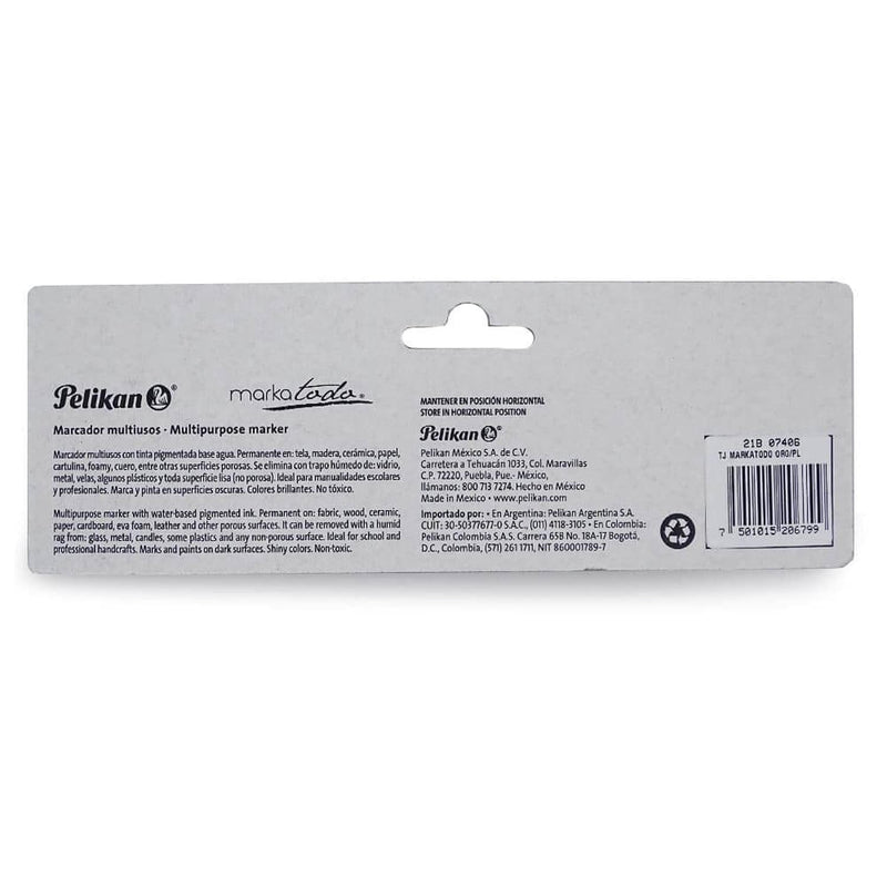 Pelikan PELIKAN MEXICO, S.A. DE C.V. MARCADOR MARKATODO MET. C/2PZ ORO-PLATA