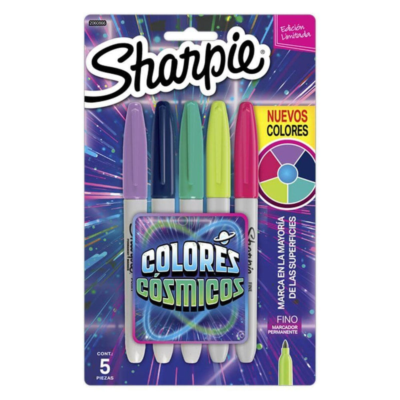 Sharpie NEWELL BRANDS DE MEXICO, S.A. DE C.V. MARCADOR SHARPIE FINO COLOR COSMICO C/5PZ